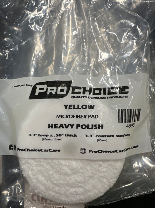 Yellow Microfiber Pad (Heavy Polish)