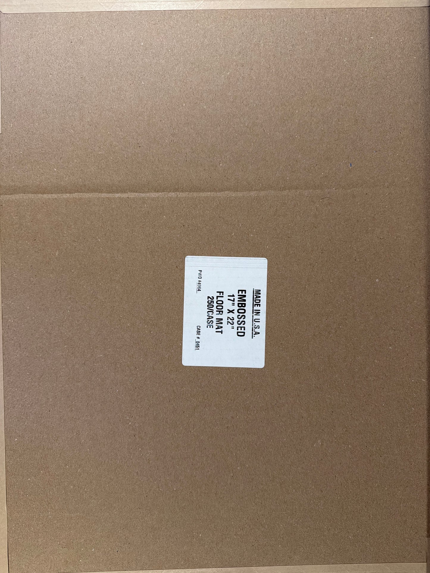 Paper Floor Mat Box