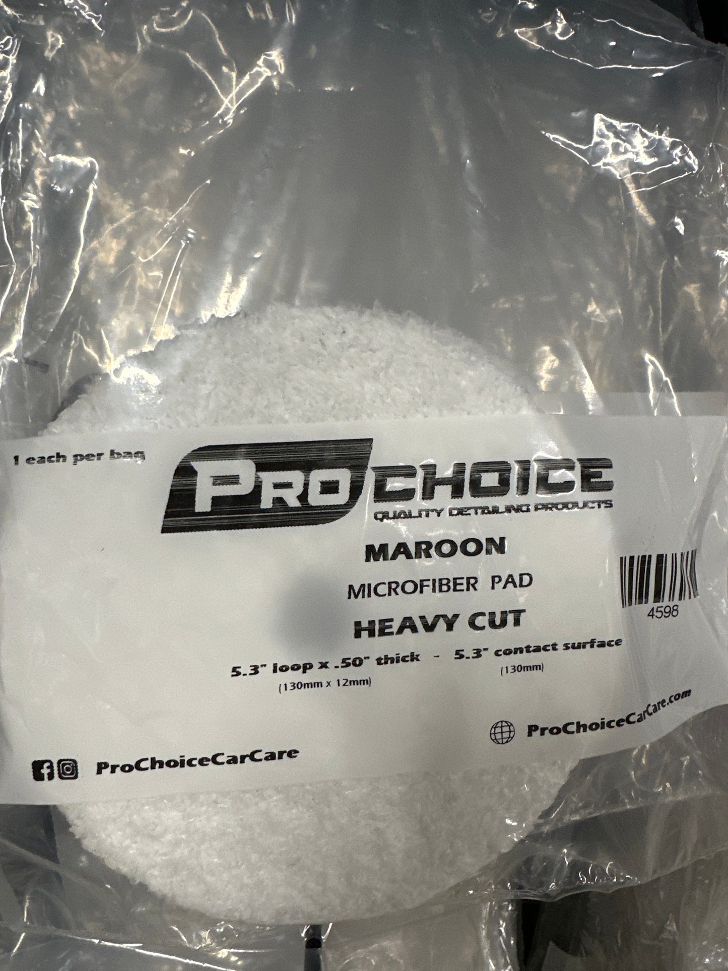 Maroon Microfiber Pad(Heavy Cut)