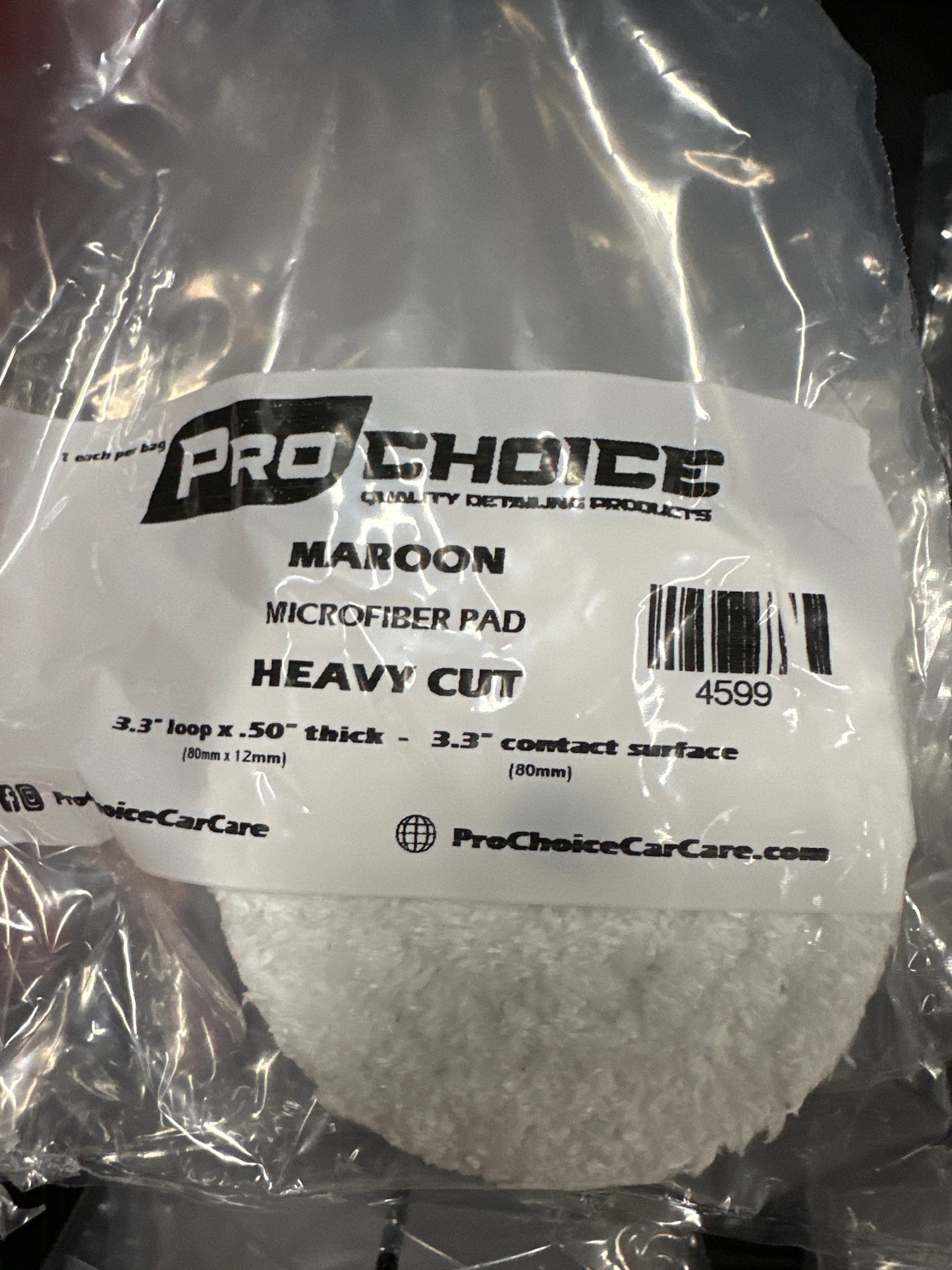 Maroon Microfiber Pad(Heavy Cut)