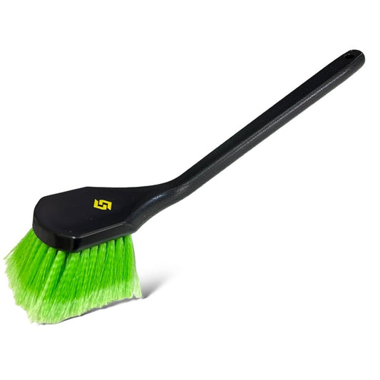 Long Curve Handle Soft Bristles Wheel Brush